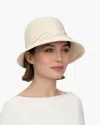 Eric Javits Bow Cloche In White
