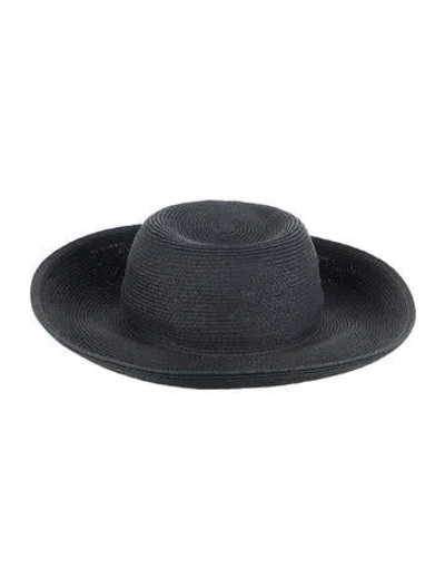 Pre-owned Eric Javits Braided Straw Baja Hat In Blue