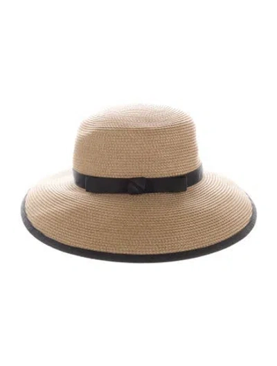 Pre-owned Eric Javits Brown Straw  Panama Hat