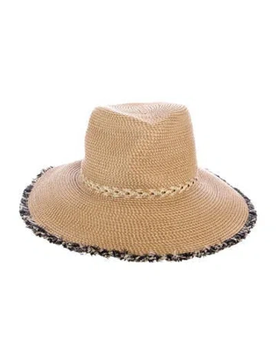 Pre-owned Eric Javits Brown Straw  Panama Hat