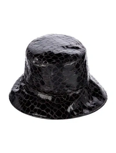 Pre-owned Eric Javits Bucket Hat In Black