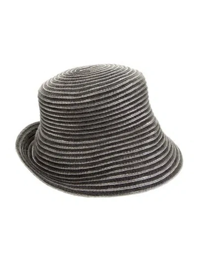 Pre-owned Eric Javits Bucket Hat In Grey