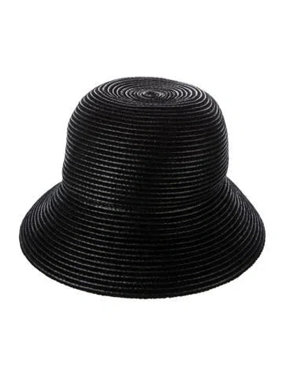 Pre-owned Eric Javits Bucket-style Sun Hat W/tags In Black