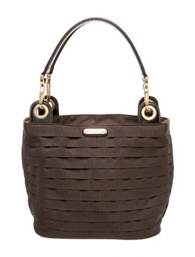 Pre-owned Eric Javits Canvas Shoulder Bag In Brown