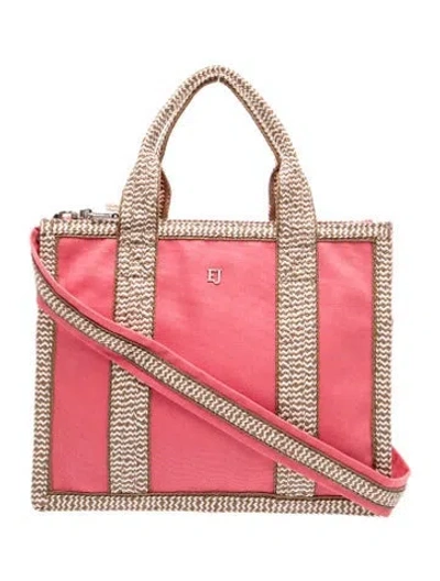 Pre-owned Eric Javits Canvas Shoulder Bag In Multi