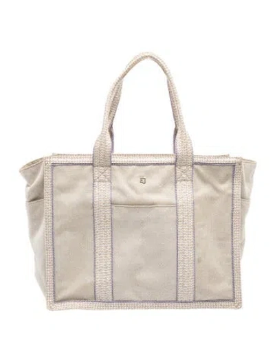 Pre-owned Eric Javits Canvas Tote In Neutral