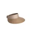 Eric Javits Champ Woven Visor In Bark