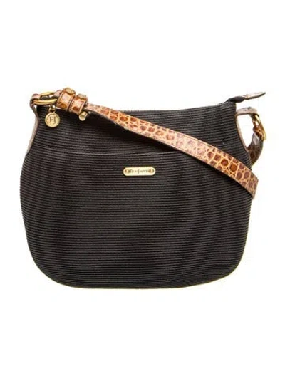 Pre-owned Eric Javits Crossbody Bag In Black