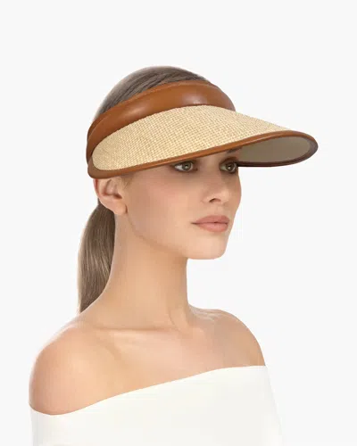 Eric Javits Derby Visor In Brown