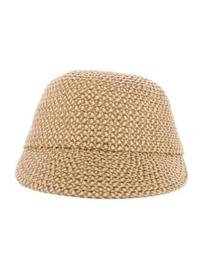 Pre-owned Eric Javits Straw Cap W/ Tags In Neutral