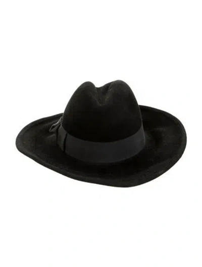 Pre-owned Eric Javits Fedora Hat In Black