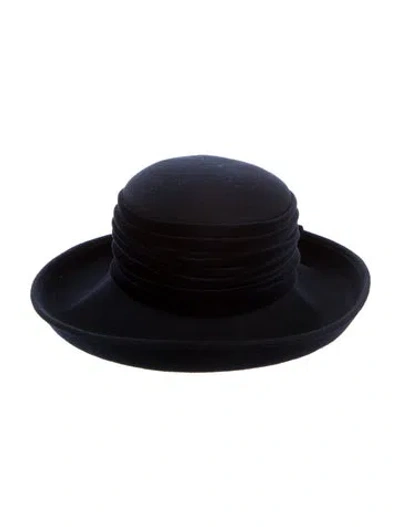 Pre-owned Eric Javits Fedora Hat In Blue