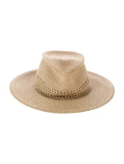 Pre-owned Eric Javits Fedora Hat In Neutral