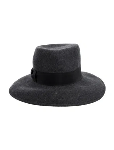 Pre-owned Eric Javits Felt Gambler Hat In Gray