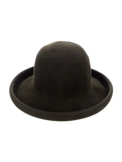 Pre-owned Eric Javits Felt Wide Brim Hat In Green