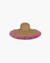 Eric Javits Floppy With Fringe In Natural Fiesta
