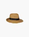 Eric Javits Fringe Pinch Sun Hat In Natural/black