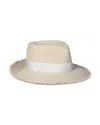 Eric Javits Fringe Pinch Sun Hat In Brown