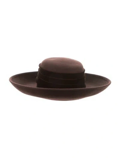 Pre-owned Eric Javits Gambler Hat In Brown