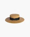 Eric Javits Gondolier Boater Hat In Natural/black