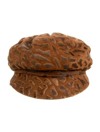 Pre-owned Eric Javits Hat In Brown