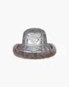 Eric Javits Invincible Winter Puffer Bucket Hat In Silver