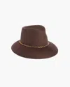 Eric Javits Jamie Felt Fedora Hat In Chestnut