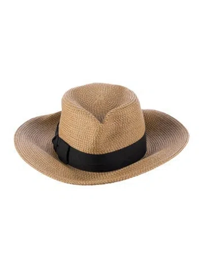 Pre-owned Eric Javits Jute Panama Hat In Neutral