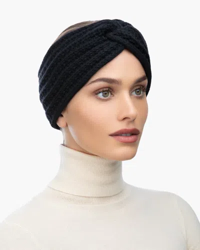 Eric Javits Knit Turban In Black