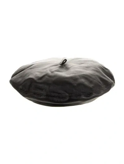 Pre-owned Eric Javits Lamb Beret In Black