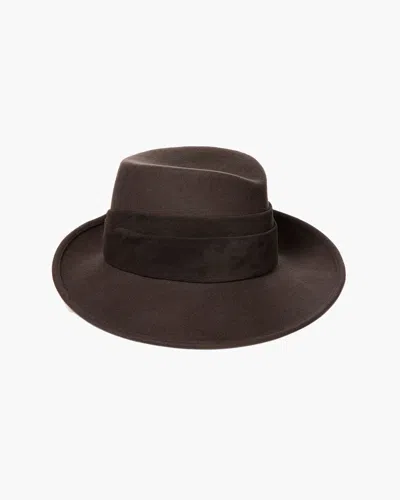 Eric Javits L'avenue Wool Felt In Chocolate