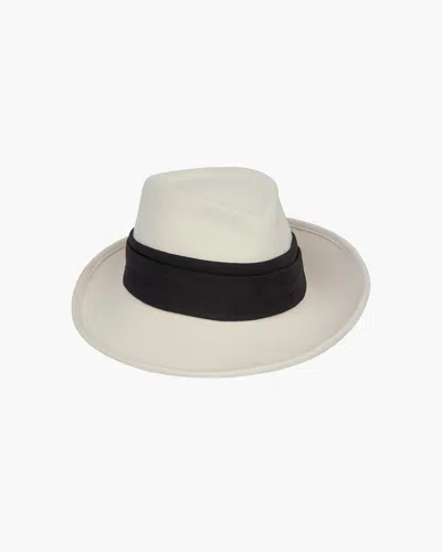 Eric Javits L'avenue Wool Felt In Off-white/black