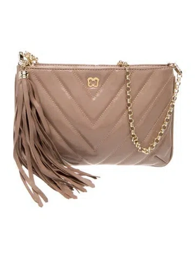 Pre-owned Eric Javits Leather Crossbody Bag In Pink