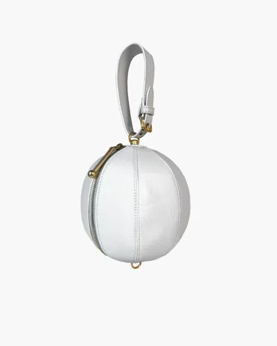 Eric Javits Leather Globe In White