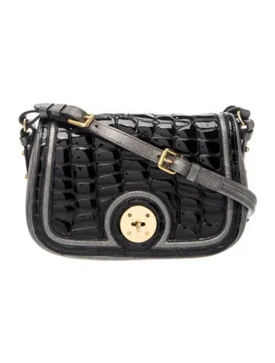 Pre-owned Eric Javits Leather Shoulder Bag In Blue