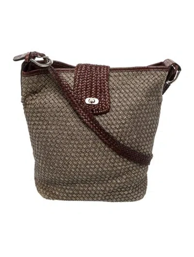 Pre-owned Eric Javits Leather Shoulder Bag In Brown