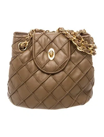 Pre-owned Eric Javits Leather Top Handle Bag In Brown