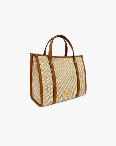 Eric Javits Lil Brickell Straw Bag In Sand