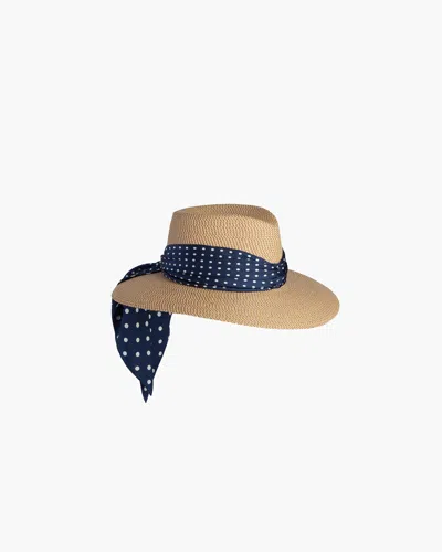 Eric Javits Marella In Peanut/navy Dot