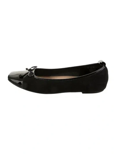 Pre-owned Eric Javits Mesh Ballet Flats In Black
