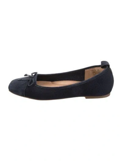 Pre-owned Eric Javits Mesh Ballet Flats In Blue