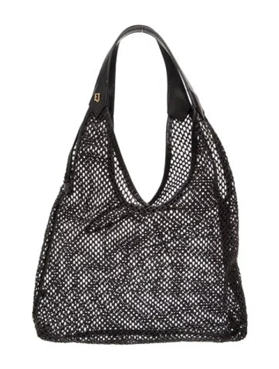 Pre-owned Eric Javits Mesh Shoulder Bag In Black