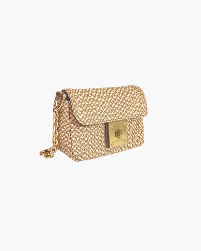 Eric Javits Mini Cherie Straw Bag In Brown