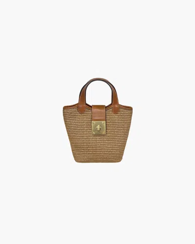 Eric Javits Mini Myka Straw Bag In Brown