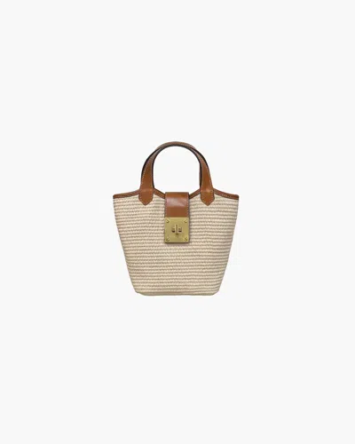Eric Javits Mini Myka Straw Bag In Sand