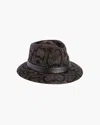 Eric Javits Ms Cool Wool Felt Fedora Hat In Black Python