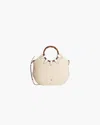 Eric Javits My Way Straw Bag In White Mix