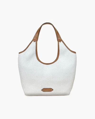 Eric Javits Myka Straw Bag In White