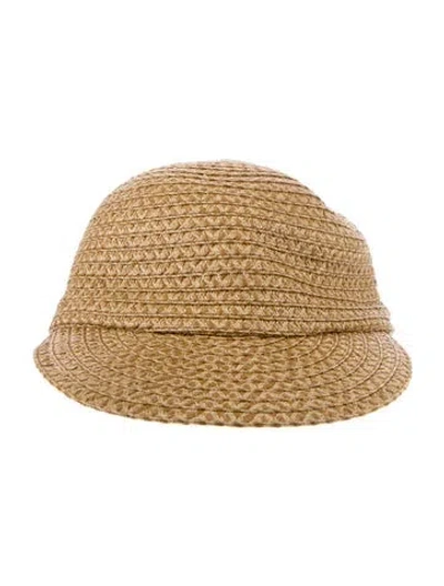 Pre-owned Eric Javits Neutral Baseball Hat In Brown