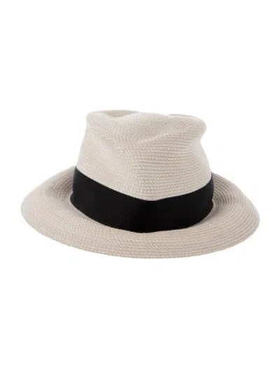 Pre-owned Eric Javits Neutral Grosgrain Fedora
